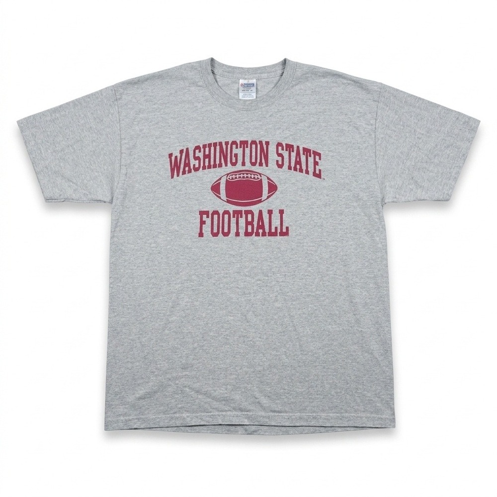Washington State Football T-Shirt Mens XL Heather Gray Y2K WSU NCAA Tee
